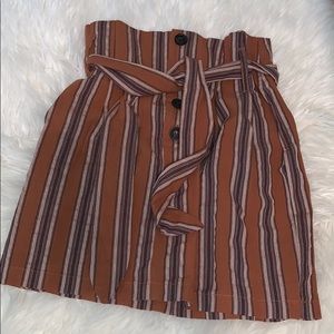 stripped paperbag mini skirt from francescas